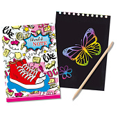 Скретч блокнот-гравюра Style, 10х14 см, mix, Кир150 Скретч блокнот-гравюра Style, 10х14 см, mix, Кир150