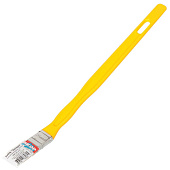  Кисть радиаторная 25х10мм, натуральная щетина, желтая пластиковая ручка, АКОР 
