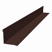 Планка угла внутреннего 0,4х50х50 L=2м (RAL 8017 Шоколадно-коричневый) Планка угла внутреннего 0,4х50х50 L=2м (RAL 8017 Шоколадно-коричневый)