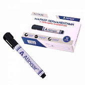  Маркер  черный  Alingar перманент пулевидный с режущим элементом 2-3мм AL11436 