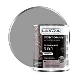Грунт-эмаль 3 в 1 Серый Лакра  0,8кг