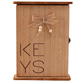 Ключница настенная «KEYS с сердечком и бантом», дерево 10499009 Ключница настенная «KEYS с сердечком и бантом», дерево 10499009