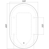 Зеркало с LED подсветкой Дакка 800х500 GL7036Z Домино Зеркало с LED подсветкой Дакка 800х500 GL7036Z Домино