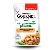  Влажный корм Гурмэ Натурал Рецепты Индейка Горох 75г 