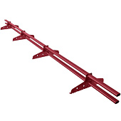 Снегозадержатель трубчатый 3м 4х опорный RAL 3005 винно-красный Снегозадержатель трубчатый 3м 4х опорный RAL 3005 винно-красный