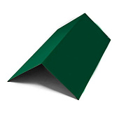 Планка конька обычного 0,4х190х190 L=2м (6005)зеленый мох Планка конька обычного 0,4х190х190 L=2м (6005)зеленый мох