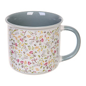  Кружка 400мл "Цветочный микс",керамика, микс рисунков 323-0550 