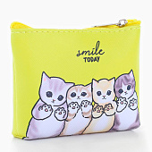  Кошелек детский "Котики", 11х0,5х8,5 см, микс, 10227797 