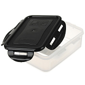 Контейнер герметичный для СВЧ с защелками 0,5л пластик 861-340 Контейнер герметичный для СВЧ с защелками 0,5л пластик 861-340