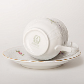  Чашка для чая 310 мл с блюдцем 160 мм Thun Bernadotte, декор "Мейсенский букет" БТФ0263 