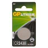 Батарейка CR2430 Lithium(1шт/бл)/GP Батарейка CR2430 Lithium(1шт/бл)/GP