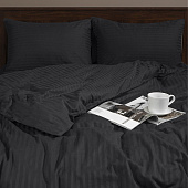  Комплект постельного белья Amore Mio BZ QR Phantom+, семейный, страйп-сатин 