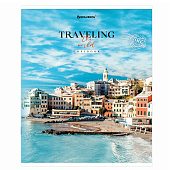  Тетрадь 96л. А5. Brauberg, скоба, линия, обложка картон, Traveling, 404439 