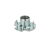 Гайка мебельная забивная М 6 белый цинк 10 шт Гайка мебельная забивная М 6 белый цинк 10 шт