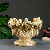 Фигурное кашпо "Чаша 12 апостолов", слоновая кость, 1,8л/ 38х30х30см 5800599 Фигурное кашпо "Чаша 12 апостолов", слоновая кость, 1,8л/ 38х30х30см 5800599