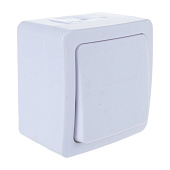 Выключатель 1-кл. ОП Гермес Plus IP54 ВС20-1-0-ГПБ бел. IEK Выключатель 1-кл. ОП Гермес Plus IP54 ВС20-1-0-ГПБ бел. IEK