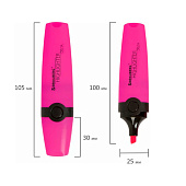  Текстовыделитель BRAUBERG "DELTA", РОЗОВЫЙ, линия 1-5 мм, 151721 