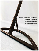  Подвесное кресло-кокон "Капля Люкс", ротанг (1,86х1,08х1,08м), макс.нагр. 120 кг. коричневое 