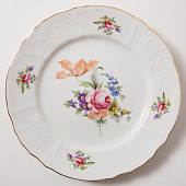  Тарелка мелкая 25 см Thun Bernadotte, декор "Мейсенский букет" БТФ0259 