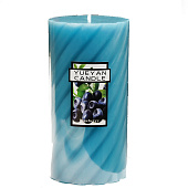  Свеча-цилиндр ароматическая витая Черника, 7,5х15 см, 9667634 