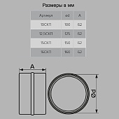 Соединитель круг каналов D125мм Арт.212