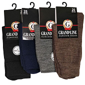  Мужские носки теплые Grand Line МТ-201, серый, р. 27 