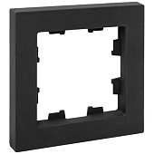 Рамка для розеток и выключателей, 1 пост, цвет черный, EKF Эпика Рамка для розеток и выключателей, 1 пост, цвет черный, EKF Эпика