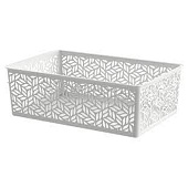 Корзинка универсальная 2,0л "Linden" 230х160х70мм Светло-серый 221313121/03 Корзинка универсальная 2,0л "Linden" 230х160х70мм Светло-серый 221313121/03