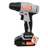  Дрель-шуруповерт бесщеточный Ресанта ДА-20-2ЛК-Б, 20В Li-ion, 55Нм, 2 АКБ (2Ач), кейс 