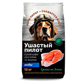 Сухой корм Ушастый пилот для собак 12 кг рыба