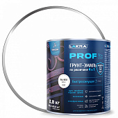  Грунт-эмаль по ржавчине 4 в 1 быстросохнущая Лакра PROF IT База А RAL 9003 2,8 кг 