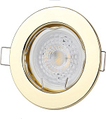 Светильник точечный встраиваемый под лампу GU5.3 ST71 50Вт круг золото MR16 (d80/монтажн d60) /ЭРА Светильник точечный встраиваемый под лампу GU5.3 ST71 50Вт круг золото MR16 (d80/монтажн d60) /ЭРА