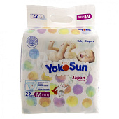 Подгузники YOKOSUN Комфорт на липучках М (5 - 10 кг) 22шт Подгузники YOKOSUN Комфорт на липучках М (5 - 10 кг) 22шт