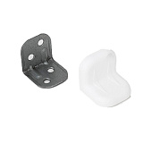 Уголок крепежный с накладкой большой, белый Уголок крепежный с накладкой большой, белый