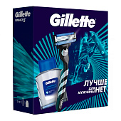  Подарочный набор GILLETTE MACH3 Бритва с 1 сменной кассетой+GILLETTE Лосьон после бритья Arctic Ice 50мл 