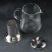  Чайник стеклянный заварочный с металлическим ситом «Грании», 1 л 9623992 