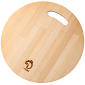 Доска разделочная круглая с желобом, d=28x0,8, массив березы 9513512 Доска разделочная круглая с желобом, d=28x0,8, массив березы 9513512