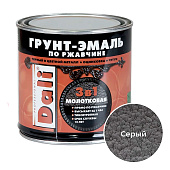 Молотковая ГРУНТ - ЭМАЛЬ по ржавчине "DALI" серый-0,75л