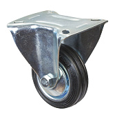  Опора колесная неповор.на площ.125мм сталь/резин, 1шт 