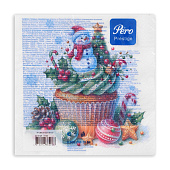 Салфетки бумажные Pero Prestige 3-х сл 33х33 НГ Кексик 20шт Арт.2968 Салфетки бумажные Pero Prestige 3-х сл 33х33 НГ Кексик 20шт Арт.2968