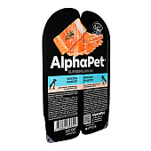 Влажный корм для щенков AlphaPet Superpremium, 100 г, паштет лосось, 211018