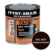 ГРУНТ - ЭМАЛЬ по ржавчине "DALI" коричневый RAL 8017-0,75л