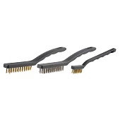 Щетки стальные с пластмассовой ручкой, 3шт/STAYER Щетки стальные с пластмассовой ручкой, 3шт/STAYER