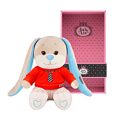 Мягкая игрушка Jack&Lin, Зайчик Жак в красном свитшоте с галстуком, 20 см, в коробке