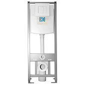 Инсталляция для подвесного унитаза 2в1 в комплекте с белой кнопкой 180/230мм межосевое DI Инсталляция для подвесного унитаза 2в1 в комплекте с белой кнопкой 180/230мм межосевое DI