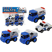 Игровой набор Полиция 4 машины, 20х12х5 см, в пакете, YM-C37 Игровой набор Полиция 4 машины, 20х12х5 см, в пакете, YM-C37