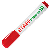 Маркер стираемый красный для белой доски STAFF Manager WBM-491, 5 мм, с клипом, 151493 Маркер стираемый красный для белой доски STAFF Manager WBM-491, 5 мм, с клипом, 151493