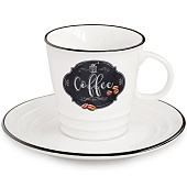  Чашка с блюдцем 0.3л (кофе) "Кухня в стиле "Ретро" EL-R1601/KIBC 