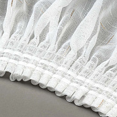  Тюль  для кухни Лен 270х160 белый/золото /Легранд 