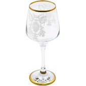 Набор стеклянных фужеров для вина DECORES Кружево с золотым декором 6 шт DCS1254 Набор стеклянных фужеров для вина DECORES Кружево с золотым декором 6 шт DCS1254